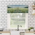 thumbnail image 4 of Spring Floral Kitchen Valances for Windows 60x18 Inch Kitchen Curtains Valances Rod Pocket Whit Green Flowers Modern Oil Painting Bathroom Window Valances for Window Treatment Decor, 4 of 6