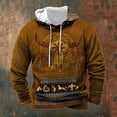 thumbnail image 2 of IWRICH Hoodies for Men Aztec Cowboy Western Retro Ethnic Printed Hooded Sweatshirt Fashion Graphic Fall Pullover Tops 04-Gold S, 2 of 4