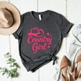 thumbnail image 6 of Country Girl Hat Puff Print  - Womens Short Sleeve Graphic T-Shirt, 6 of 10