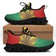 thumbnail image 1 of Zapatillas de plataforma con estampado 3D de hojas de marihuana verde para mujer, zapatos planos transpirables con cordones, calzado cómodo de malla para mujer, 1 of 6