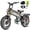 Gray, variant on 45MPH 60V80AH Electric Bike for Adults A8 PRO MAX Electric Bike,5600W(Peak)Dual Motor eBike,200Miles Long Range,20x4 Fat Tire All Terrain Ebikes,Full Suspension E Bike,7-Speed Gear,5" Display UL2849