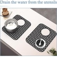 thumbnail image 3 of BEHOK 2 Pack Silicone Sink Protector for Kitchen Sink Bathroom Sink, 13.58"x 11.6" Sink Mat, Non-Slip and Durable Silicone Sink Protectors, Rear Drain (Black), 3 of 7