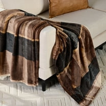 Better Homes & Gardens Printed Velvet Plush Super Soft Throw Blanket, Oversized, Shelton Brown Plaid