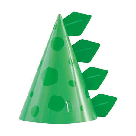 Blue & Green Dinosaur Party Hats, 8ct