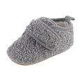 thumbnail image 3 of XIMIN Newborn Baby Fleece Fluffy Shoes First Walking Crib Shoes Non-Slip Lace Up Flat Shoes Adjustable Buckle Strap Fall Winter Warm Non-Slip Sneakers, 3 of 3
