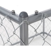 Lucky Dog 10 x 10 Ft. Heavy Duty Outdoor Chain Link Dog Kennel Enclosure w/ Door