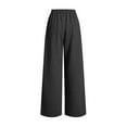 thumbnail image 5 of Lenpel Loose Wide Leg Sweatpants Women Baggy High Waisted Lounge Drawstring Trousers Comfy Trendy Casual Joggers, 5 of 7