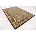 thumbnail image 4 of Unique Loom 3125111 Cheetah Border Animal Print Area Rug, 6 x 9 Feet, Ivory/Black, 4 of 10