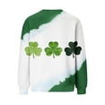 thumbnail image 5 of St. Patrick's Day Sweatshirt for Women Waffle Knit Crewneck Long Sleeve Casual Loose Fit Pullover Sweatshirts (L, Green), 5 of 5
