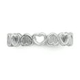thumbnail image 7 of Primal Gold 14 Karat White Gold Hearts Toe Ring, 7 of 7