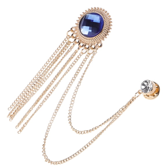 UNOMOR Mens Lapel Pin 1Pcs Golden Zinc Alloy Chain Decorative Element for Men Parties Festivals