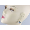 thumbnail image 4 of 14k Gold Filled Kyanite Earrings Round Deep Blue Beaded Simple Classic Dangles Drops Designed for Adult Women, 4 of 4