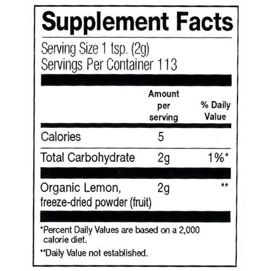 Frontier Co-op Freeze-Dried Lemon Powder, Organic 1/2 lb.