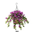 thumbnail image 4 of Wosthever Hermosa cesta colgante Artificial Ipomoea Nil, elige , vid, decoración del hogar Flores artificiales púrpura 6 pulgadas, 4 of 6