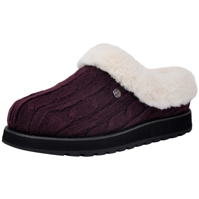 Pantuflas Skechers BOBS Keepsakes Ice Angel para mujer color vino talla 9.5