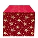 thumbnail image 2 of Camino de mesa navideño | Bandera navideña de 274 cm con diseño de copos de nieve | Terciopelo de poliéster rojo, verde y blanco para decoración de comedores y fiestas, 2 of 6