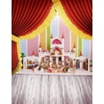 thumbnail image 1 of BSDHOME Polyester Wooden Floor Red Screen Doll Photography Backdrops Photo Props Studio Background 5x7ft, 1 of 2