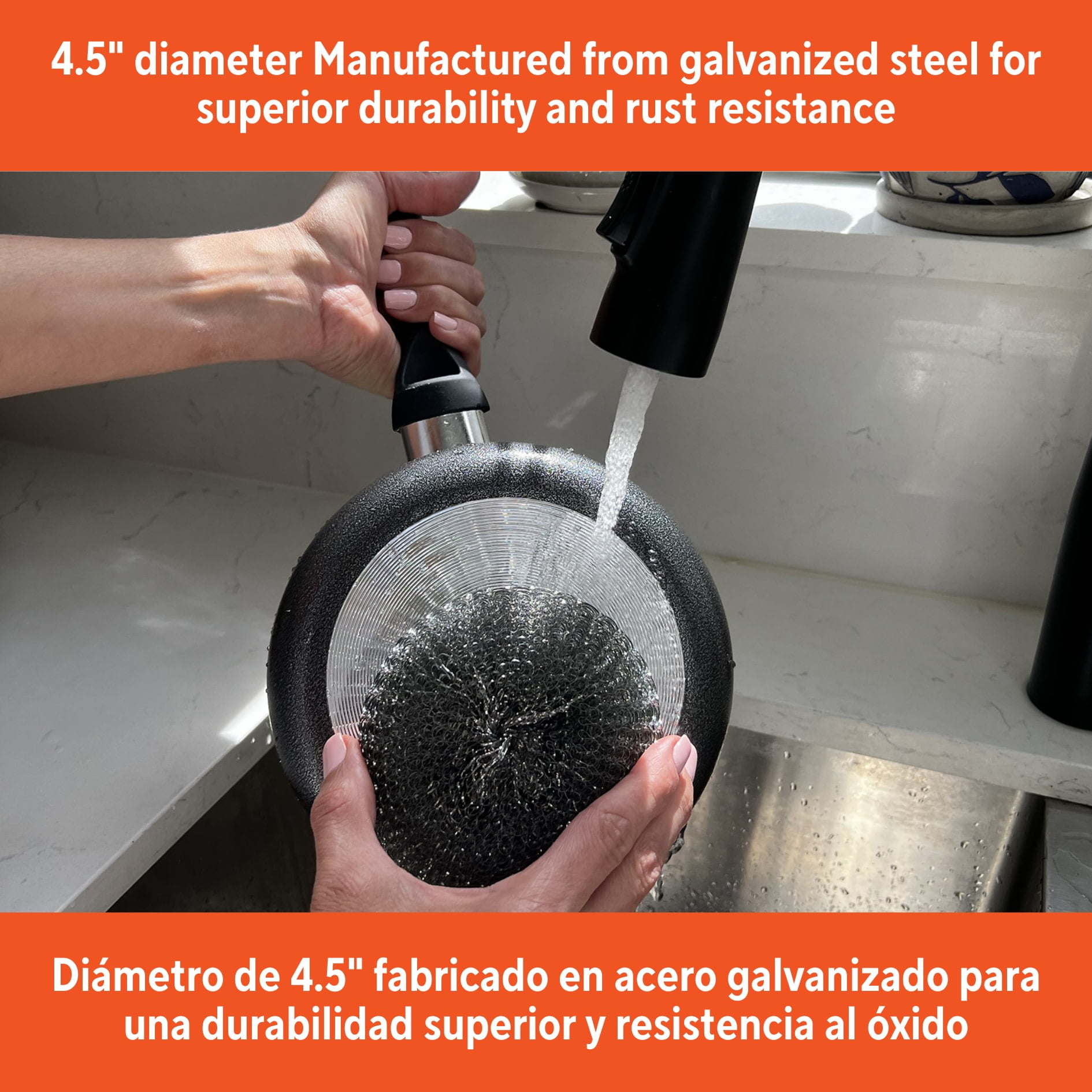 (6 pack) IMUSA Galvanized Steel Jumbo Scrubber