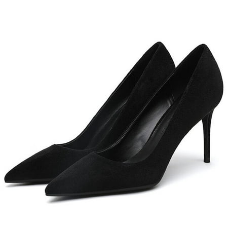 

YCNYCHCHY New Office Work Women Genuine Kid Suede Leather High Heels Classic Design Fashion Pumps Concise Sexy Female Spring Shoes