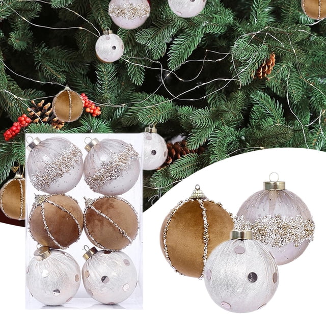 6 adornos navideños para de , bolas navideñas irrompibles, decoración navideña para patio, , pared, fiesta de cumpleaños. Champán