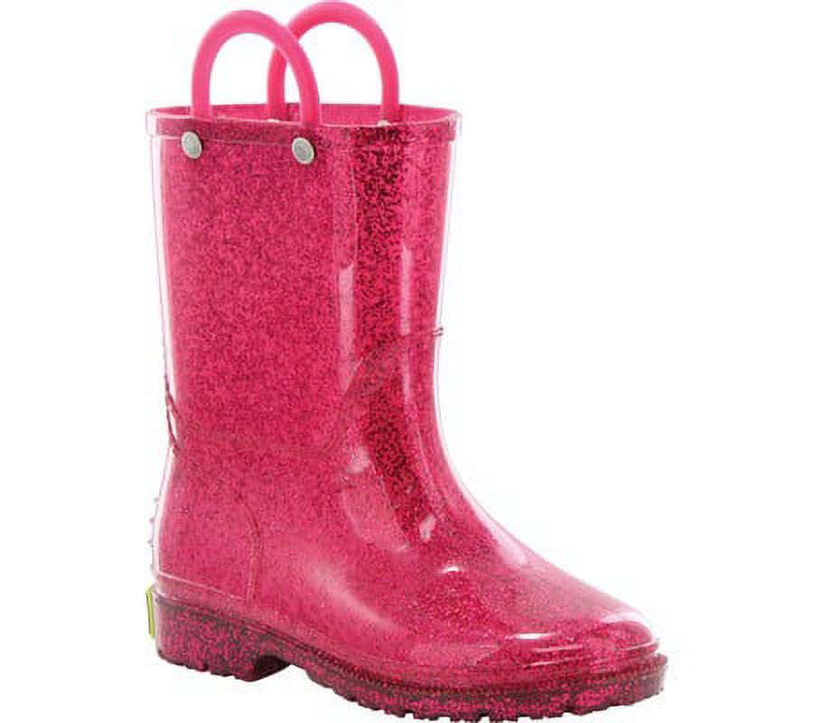 Western Chief Girls' Pink Glitter Rain Boot - image 2 of 2