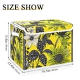 thumbnail image 5 of Yayeee Collapsible Cube Storage Bin with Lid Fabric Closet Decorative Basket with Handles, Yellow Flowers, 5 of 7