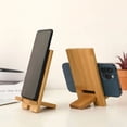 thumbnail image 3 of Support de Téléphone de Bureau en Bois Support de Téléphone Intelligent en Bambou pour Bureau Charge Téléphone Intelligent Support de Cellulaire Support pour iPhone Tablette, 3 of 6