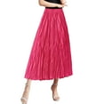 thumbnail image 3 of EDFBUYKRS Female Skirts Fall Skirt Midi Length Women Mid Length Skirt Dance Party A Line High Waisted Pleated Skirt Holiday Party Half Skirts, 3 of 6
