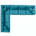 thumbnail image 2 of Modern Contemporary Urban Design Living Room Lounge Club Lobby Sectional Sofa Set, Fabric, Aqua Blue, 2 of 7