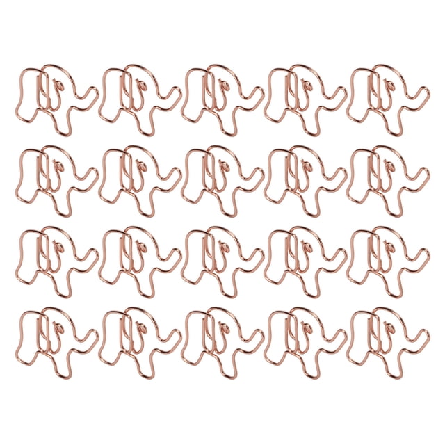 Shaped Paper Clips Metal Material Practical Decorative Paper Clips Rose Gold for Daily Use for Document Classification ANGGREK Otros