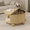 OAK_Bun Feet, variant on JOINICE Round Coffee Table with Storage and Sliding Door,Mid Century Modern Wooden Center Table,for Living Room,Walnut