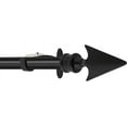 thumbnail image 2 of Deco Essential 66 to 120 inches Extendable Curtain Rod for Windows with Flat Arrow Finials (3/4" Dia, Black) 2 Pcs, 2 of 8