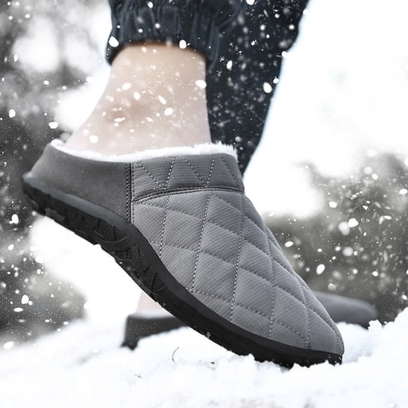 TIMIFIS Mens Slippers, Carpet House Slippers for Men, Mens Gifts, Slip On Pantuflas for Men, Indoor Outdoor House Shoes Merry Christmas