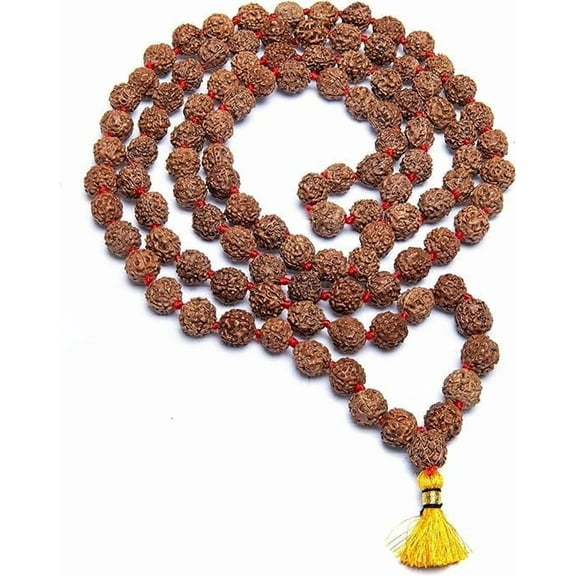 Wonder Care Rudraksha Mala 5face(Panchmukhi) Rudraksha Beads Ornament Rosary Japa Mala Beads Necklace | Beads | Meditation Beads