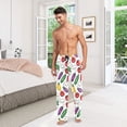 thumbnail image 6 of FORMRS Mens Pajama Pants with Pockets Sleepwear Lounge Bottoms Sizes S-2XL, Red Vegetables Pattern, 6 of 7