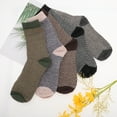thumbnail image 2 of Unique Bargains 5 Pair Men's Retro Wave Pattern Winter Warm Socks Assorted Color Polyester, 2 of 5
