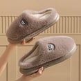 thumbnail image 4 of Viluyesy Mens Fuzzy Slippers, Plush Lining Slip-On Memory Foam Winter Cozy Warm Indoor Shoes Coffee, 4 of 9