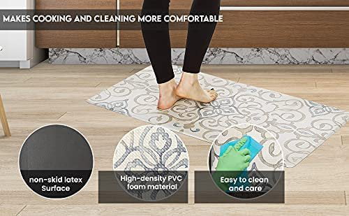 J&V TEXTILES Anti Fatigue Mat - Cushioned Comfort Floor Mats For Kitchen,  Office & Garage - Padded Pad For Office - Non Slip Foam Cushion For  Standing Desk 19.6 X 55 