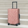 thumbnail image 2 of Lsque Rose Gold Pink Glitter Printed Luggage Cover, Travel Luggage Protector,Scratch and Dirt Resistant, Fits 18-32 Inch Luggage - Small, 2 of 9