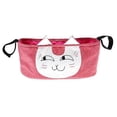 thumbnail image 1 of Large stroller bag, pink cat hanging diaper bag, 1 of 5