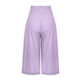 thumbnail image 4 of Axiiglly Plus Size Capris for Women Smocked Waist Relaxed Fit Stretch Pull On Capri Pants with Pockets 2026, L-5XL, 4 of 8