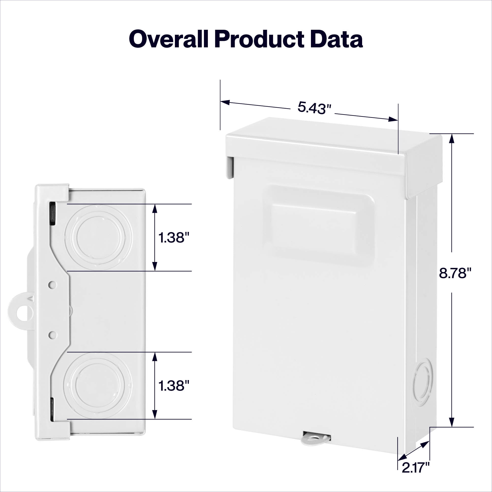 DELLA 30 Amp AC Disconnect Box Outdoor (Fuse Not Included), 120/240VAC, UL Listed, Waterproof AC Disconnect for Mini Split, Pull Out Switch for Home, Light Commercial HVAC Systems