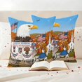 thumbnail image 3 of Independence Day Pillow Covers 2 Pack Eagle American Flag Carriage Church Abstract Pillowcase Waterproof Outdoor Throw Pillow Cover for Patio Garden Square Cushion 18”x18”, 3 of 9