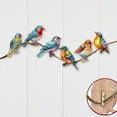 thumbnail image 6 of Designocracy 8090015C-S6 2 x 2 x 0.25 in. Forest Birds Decorative Wooden Clip-on Ornaments Christmas Decor, Set of 6, 6 of 9