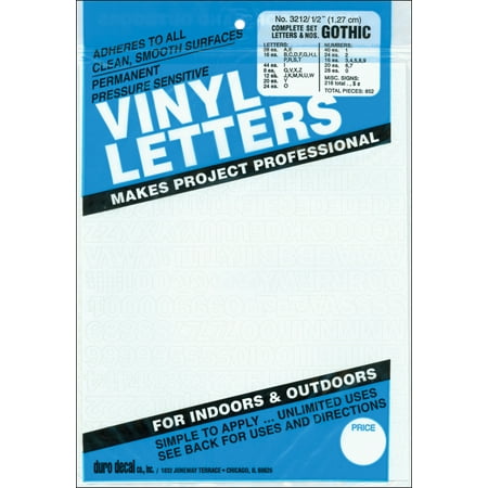 - Permanent Adhesive Vinyl Letters & Numbers .5