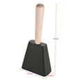 thumbnail image 3 of Professional Metal Cowbell with Wooden Handle Mallet Percussion Instrument, 3 of 7