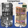 thumbnail image 4 of YOHKOH 48-Shelf Metal Art Paint Drying Rack with Locking Wheels & Tilted Shelves for Classroom Studio Painting & Canvas Storage, 4 of 8