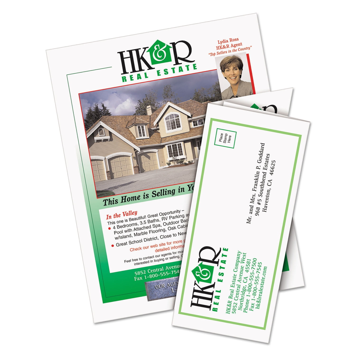 Avery Tri-Fold Brochures, 92 Bright, 83lb, 8.5 x 11, Matte White, 100/Pack (8324)