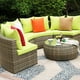 thumbnail image 5 of Outdoor rattan woven sofa outdoor waterproof sunscreen circular arc semi-circular woven combination yard furniture My Lux Decor Round, 5 of 27