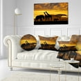 thumbnail image 3 of Designart Giraffes and Elephant and Rhino - African Throw Pillow - 12x20, 3 of 5
